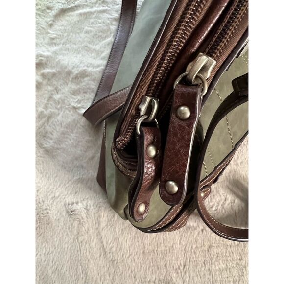 b.o.c. Marsdon Women's Green & Brown Shoulder Bag with Tassel Detail - Picture 16 of 16